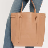 Large Leather Tote Bag - Medium Brown