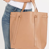 Large Leather Tote Bag - Medium Brown