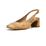 Faelynn Slingback Heels - Natural
