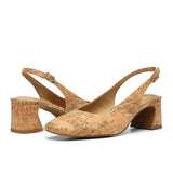 Faelynn Slingback Heels - Natural