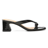Glam Block Heel Sandals In Wide Width - Black