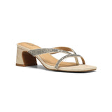 Glynn Block Heel Sandals - Light Gold