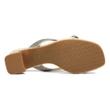 Glynn Block Heel Sandals - Light Gold