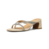 Glynn Block Heel Sandals - Light Gold