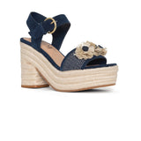 Houston Platform Sandals - Indigo