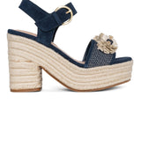 Houston Platform Sandals - Indigo