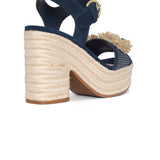 Houston Platform Sandals - Indigo