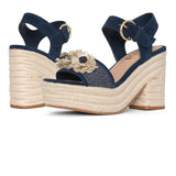 Houston Platform Sandals - Indigo
