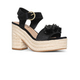 Houston Platform Sandals - Black