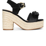 Houston Platform Sandals - Black