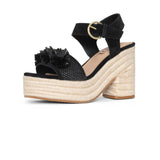 Houston Platform Sandals - Black