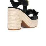 Houston Platform Sandals - Black