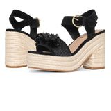 Houston Platform Sandals - Black