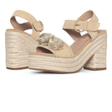 Houston Platform Sandals - Natural