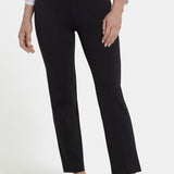 Pull-On Slim Ankle Trouser Pants - Black
