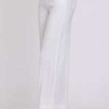 5 Pocket Wide Leg Trouser Pants - Optic White