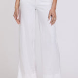 5 Pocket Wide Leg Trouser Pants - Optic White