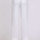 5 Pocket Wide Leg Trouser Pants - Optic White