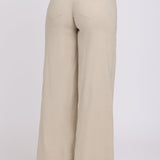 5 Pocket Wide Leg Trouser Pants - Feather