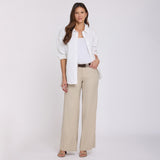 5 Pocket Wide Leg Trouser Pants - Feather