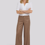 5 Pocket Wide Leg Trouser Pants - Toasted Coconut
