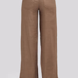 5 Pocket Wide Leg Trouser Pants - Toasted Coconut