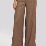 5 Pocket Wide Leg Trouser Pants - Toasted Coconut