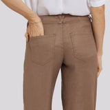 5 Pocket Wide Leg Trouser Pants - Toasted Coconut