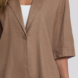 Elbow Sleeve Blazer - Toasted Coconut