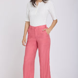 Wide Leg Cargo Capri Pants - Desert Rose