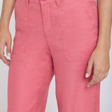 Wide Leg Cargo Capri Pants - Desert Rose