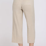Wide Leg Cargo Capri Pants - Feather
