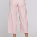 Wide Leg Cargo Capri Pants - Light Lilac