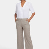 Wide Leg Cargo Capri Pants - Saddlewood