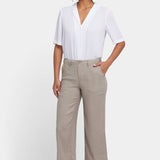 Wide Leg Cargo Capri Pants - Saddlewood