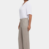 Wide Leg Cargo Capri Pants - Saddlewood