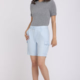 Cargo Bermuda Shorts - Blue Clover