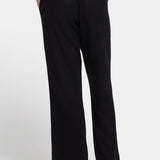 Relaxed Drawstring Pull-On Pants - Black