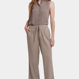 Relaxed Drawstring Pull-On Pants - Saddlewood
