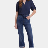 Bailey Relaxed Straight Crop Jeans - Asturia Shore