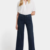 Teresa Wide Leg Ankle Jeans - Obsidian Blue