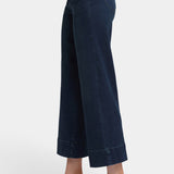 Teresa Wide Leg Ankle Jeans - Obsidian Blue