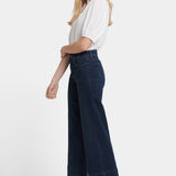 Teresa Wide Leg Ankle Jeans - Obsidian Blue