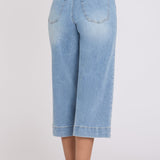 Brigitte Wide Leg Capri Jeans - Mist Springs