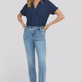 Marilyn Straight Jeans In Tall - Mist Springs