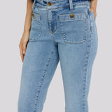 Marilyn Straight Jeans In Tall - Mist Springs