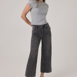 Teresa Wide Leg Ankle Jeans - Dusty Ash