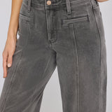 Teresa Wide Leg Ankle Jeans - Dusty Ash