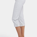 Marilyn Straight Crop Jeans - Palencia Stripe