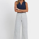 Teresa Wide Leg Ankle Jeans - Palencia Stripe